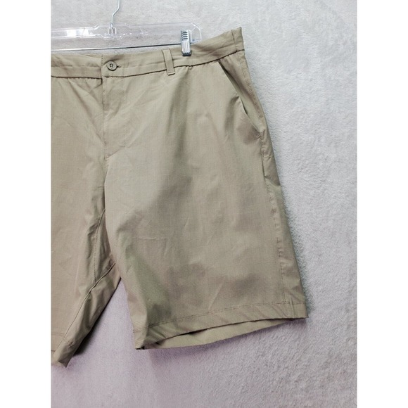 Lot Of 2 Hang Ten Board Shorts Men 40 Tan Dark Gray Polyester Pockets Drawstring - Picture 12 of 16